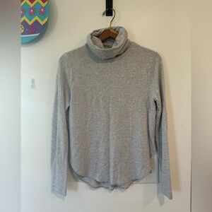 Lou & Grey Cowl Neck Pullover Sweater Womens Med Gray Long Sleeve Rayon Blend
